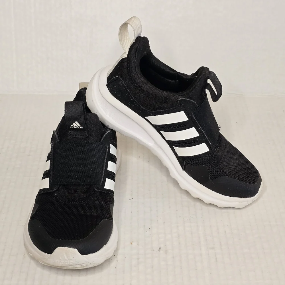 adidas ActiveRide 2.0 Running Shoes Kids Size 12K Black White Slip-On Sneakers - Picture 2 of 10